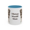 11oz Tibetan Mastiff Dog Mom Mug, Light Blue, front view