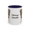 11oz Tibetan Mastiff Mug, Navy, front view