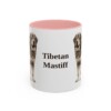 11oz Tibetan Mastiff Mug, Pink, front view