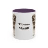 11oz Tibetan Mastiff Mug, Purple, front view