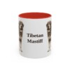 11oz Tibetan Mastiff Mug, Red, front view