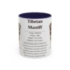 11oz Tibetan Mastiff Mug, Navy, front view