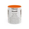 11oz Tibetan Mastiff Mug, Orange, front view