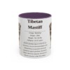 11oz Tibetan Mastiff Mug, Purple, front view