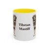 11oz Tibetan Mastiff Mug, Yellow, front view