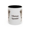 11oz Tibetan Spaniel Mug, Black, front view