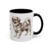 11oz Tibetan Spaniel Mug, Black, right side view