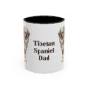 11oz Tibetan Spaniel Dog Dad Mug, Black, front view