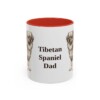 11oz Tibetan Spaniel Dog Dad Mug, Red, front view