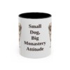 11oz Funny Tibetan Spaniel Mug, Black, front view