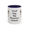 11oz Funny Tibetan Spaniel Mug, Navy, front view