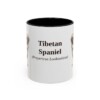 11oz Tibetan Spaniel Latin Mug, Black, front view