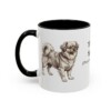 11oz Tibetan Spaniel Latin Mug, Black, left side view