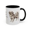 11oz Tibetan Spaniel Latin Mug, Black, right side view