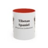 11oz Tibetan Spaniel Latin Mug, Red, front view