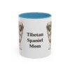 11oz Tibetan Spaniel Dog Mom Mug, Light Blue, front view