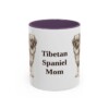 11oz Tibetan Spaniel Dog Mom Mug, Purple, front view