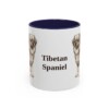 11oz Tibetan Spaniel Mug, Navy, front view