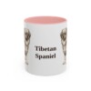 11oz Tibetan Spaniel Mug, Pink, front view