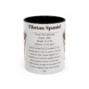 11oz Tibetan Spaniel Mug, Black, front view