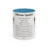 11oz Tibetan Spaniel Mug, Light Blue, front view