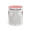 11oz Tibetan Spaniel Mug, Pink, front view