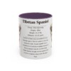 11oz Tibetan Spaniel Mug, Purple, front view