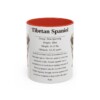 11oz Tibetan Spaniel Mug, Red, front view