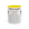 11oz Tibetan Spaniel Mug, Yellow, front view