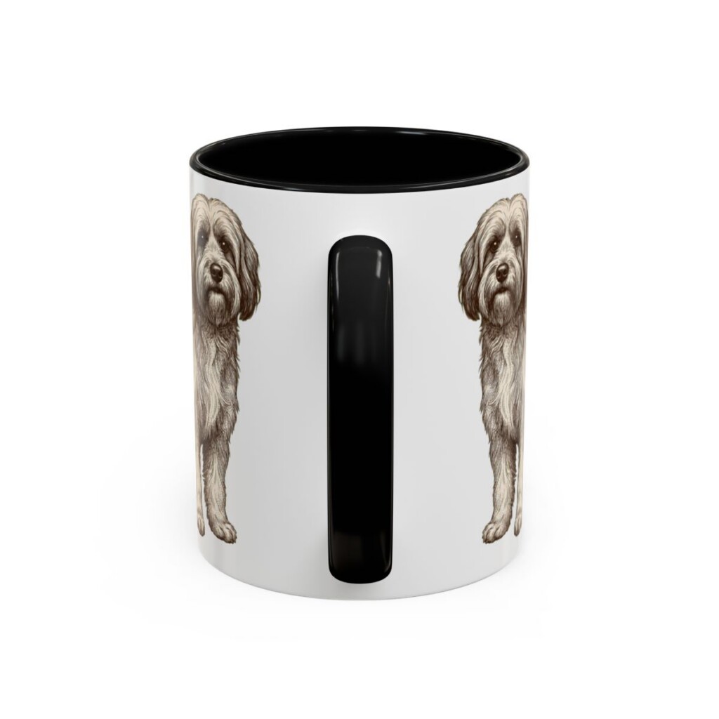 11oz-tibetan-terrier-mug-black-back 11oz Tibetan Terrier Mug, Black, back view