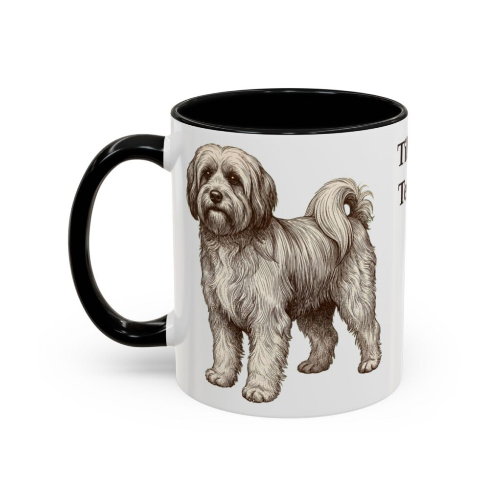 11oz-tibetan-terrier-mug-black-left 11oz Tibetan Terrier Mug, Black, left side view