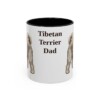 11oz Tibetan Terrier Dog Dad Mug, Black, front view