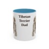 11oz Tibetan Terrier Dog Dad Mug, Light Blue, front view