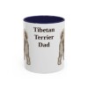 11oz Tibetan Terrier Dog Dad Mug, Navy, front view