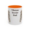 11oz Tibetan Terrier Dog Dad Mug, Orange, front view