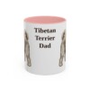 11oz Tibetan Terrier Dog Dad Mug, Pink, front view