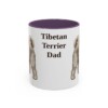 11oz Tibetan Terrier Dog Dad Mug, Purple, front view