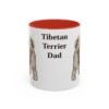 11oz Tibetan Terrier Dog Dad Mug, Red, front view