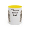 11oz Tibetan Terrier Dog Dad Mug, Yellow, front view