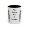 11oz Funny Tibetan Terrier Mug, Black, front view
