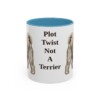 11oz Funny Tibetan Terrier Mug, Light Blue, front view