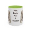 11oz Funny Tibetan Terrier Mug, Light Green, front view