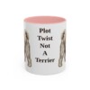 11oz Funny Tibetan Terrier Mug, Pink, front view