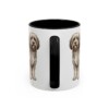 11oz Tibetan Terrier Latin Mug, Black, back view