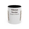 11oz Tibetan Terrier Latin Mug, Black, front view