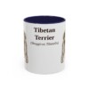 11oz Tibetan Terrier Latin Mug, Navy, front view