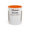11oz Tibetan Terrier Latin Mug, Orange, front view
