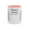11oz Tibetan Terrier Latin Mug, Pink, front view