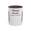 11oz Tibetan Terrier Latin Mug, Purple, front view