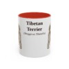 11oz Tibetan Terrier Latin Mug, Red, front view